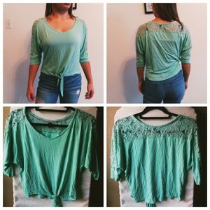 A half floral crop top